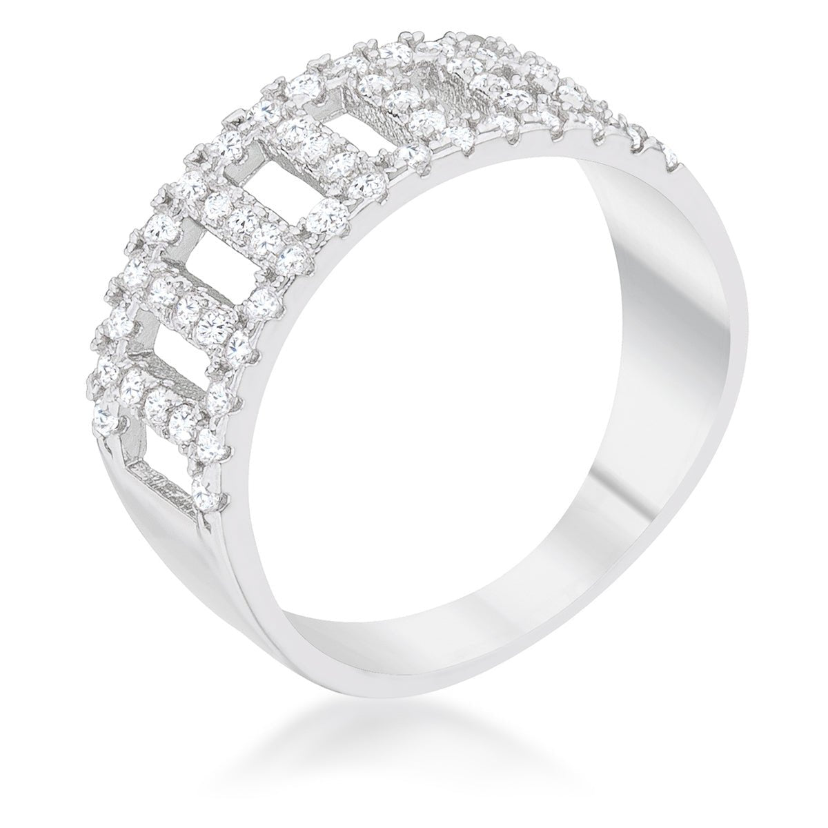 Rey 0.5ct CZ Contemporary Band Ring - ThisandThatShoppe