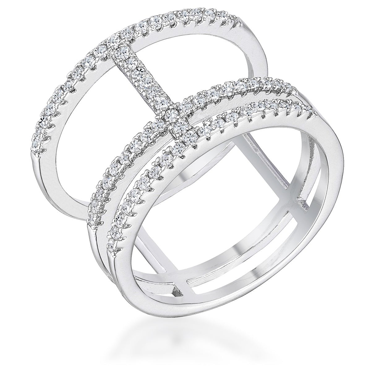 0.5Ct Parallel Ring with Brilliant CZ - ThisandThatShoppe