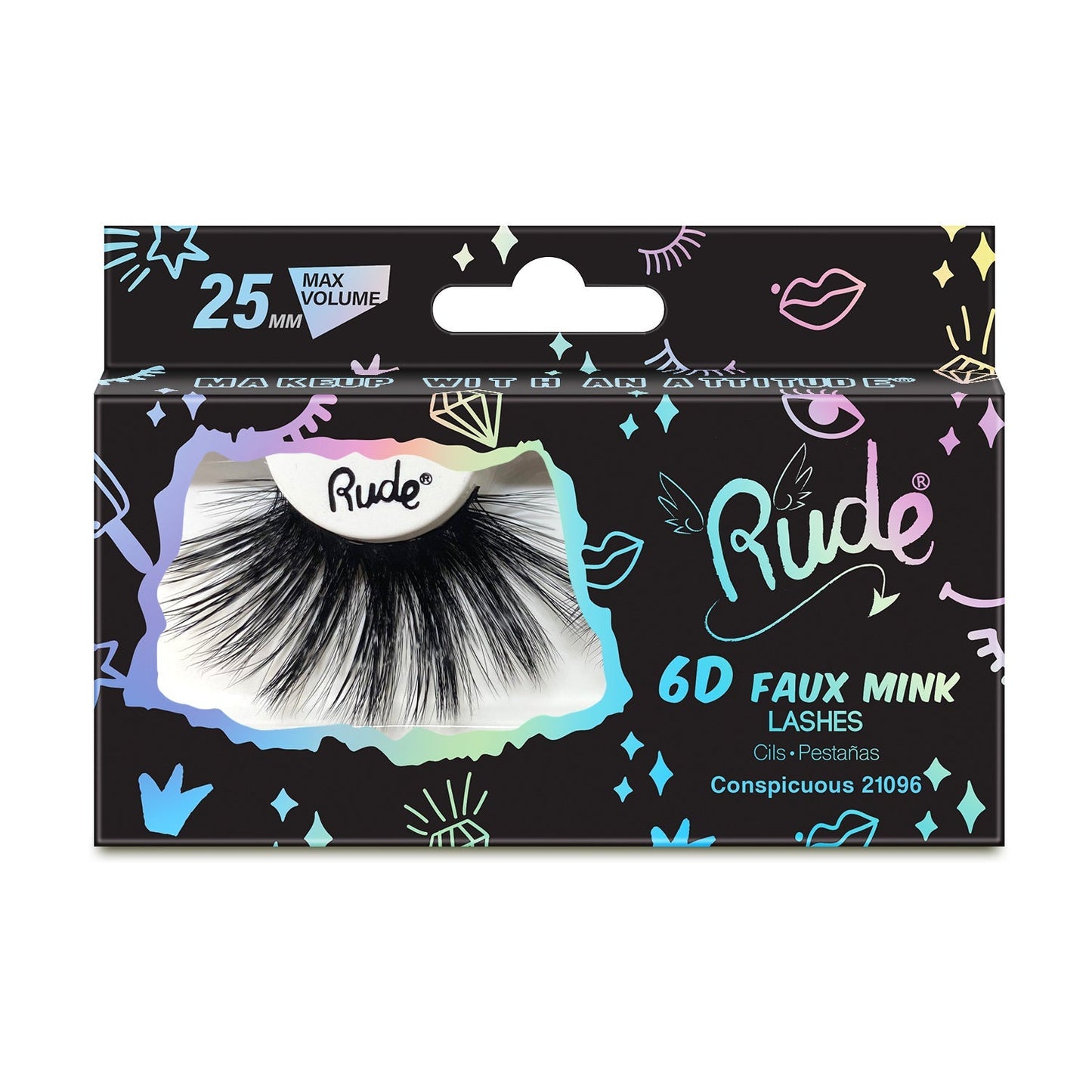 RUDE Faux Mink 6D Lashes - Auffällig