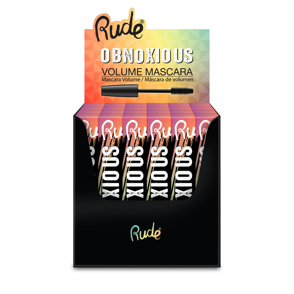 RUDE Obnoxious Volume Mascara Display Set, 24 Stück