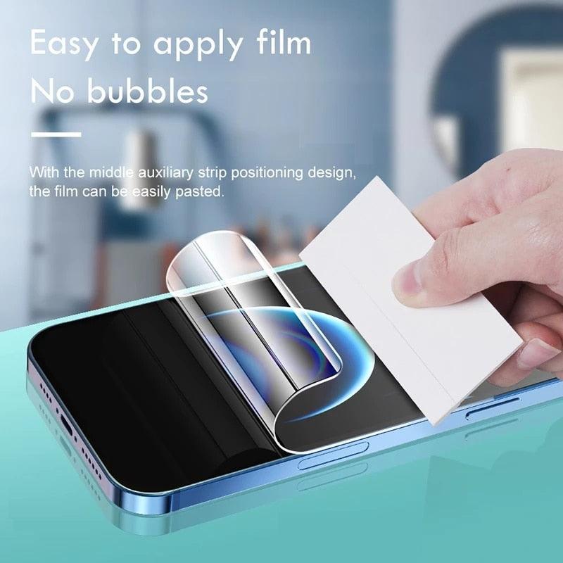 4pcs Anti Spy Privacy Soft Hydrogel Film For iPhone 13 12 11 14 Pro Max Mini X XR XS Max 6 14 7 8 Plus 12pro 13 Screen Protector Tempered Glass Screen Protector Guard for iPhone HD Clear Scratch Resistant Anti-Fingerprint Tempered Glass Film