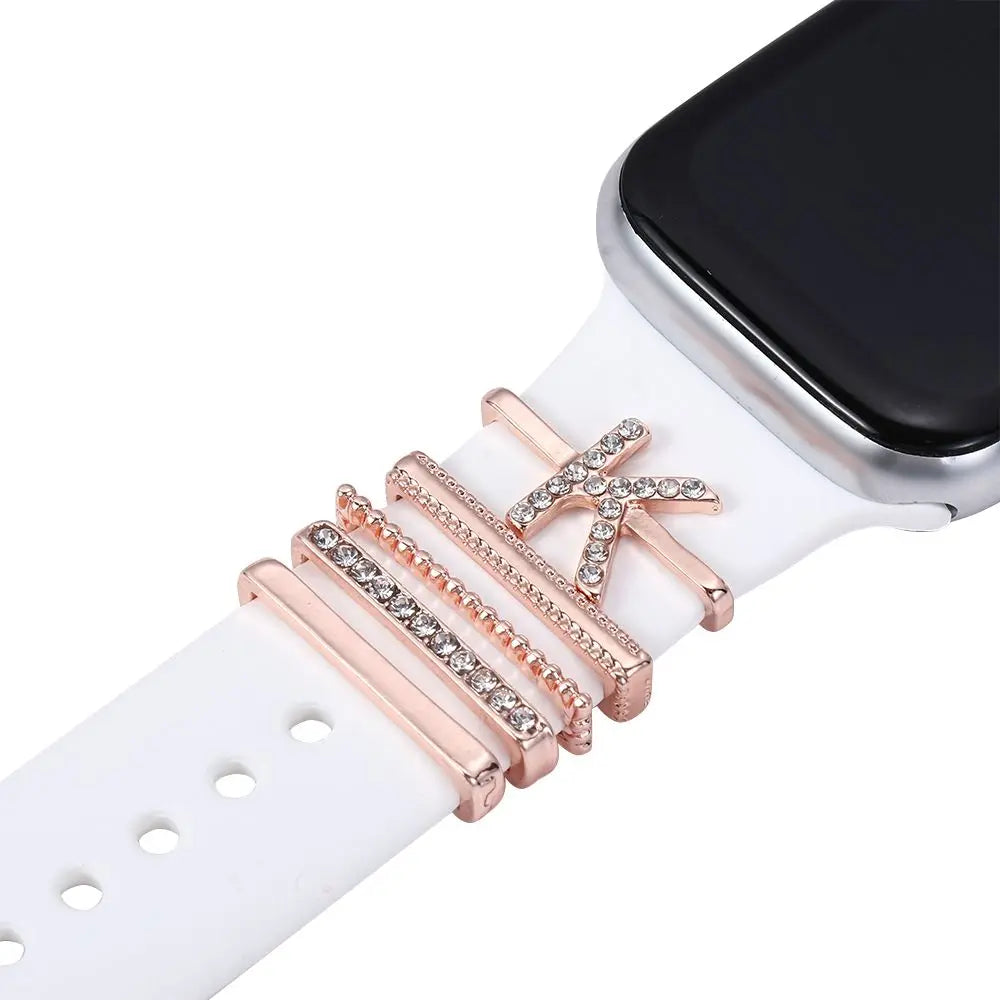Breloques décoratives en métal pour bracelets d'Apple Watch