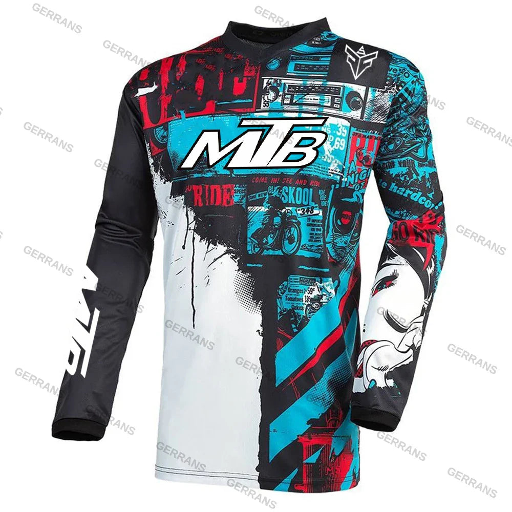 MTB Jerseys Mountain Bike MTB Shirts Offroad Long sleeve Motorcycle Motocross Sportwear Racing Bike Cycling Clothing