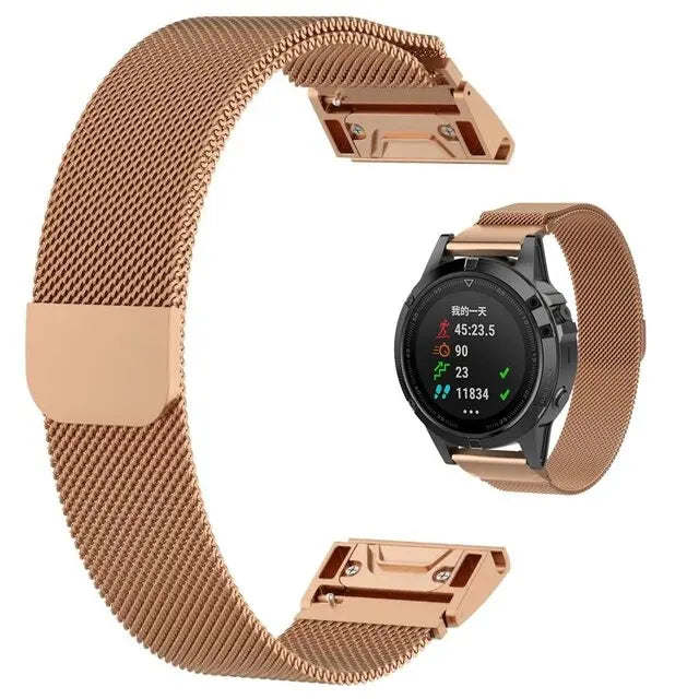 Garmin Metall-Milanaise-Armband – magnetisch, stilvoll, bequem