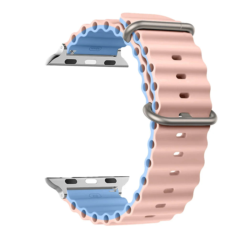 Bracelet en Silicone pour Apple Watch - Souple, Étanche et Respirant