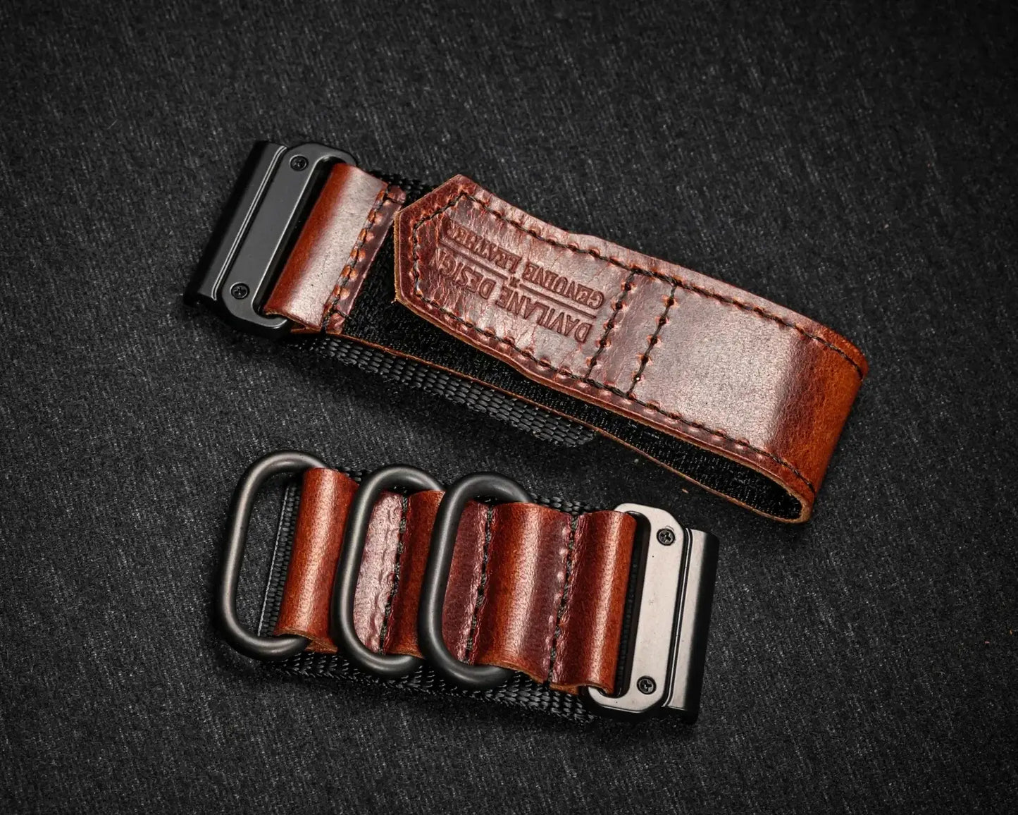 Bracelet en cuir véritable pour montre Garmin - Bracelet élégant QuickFit