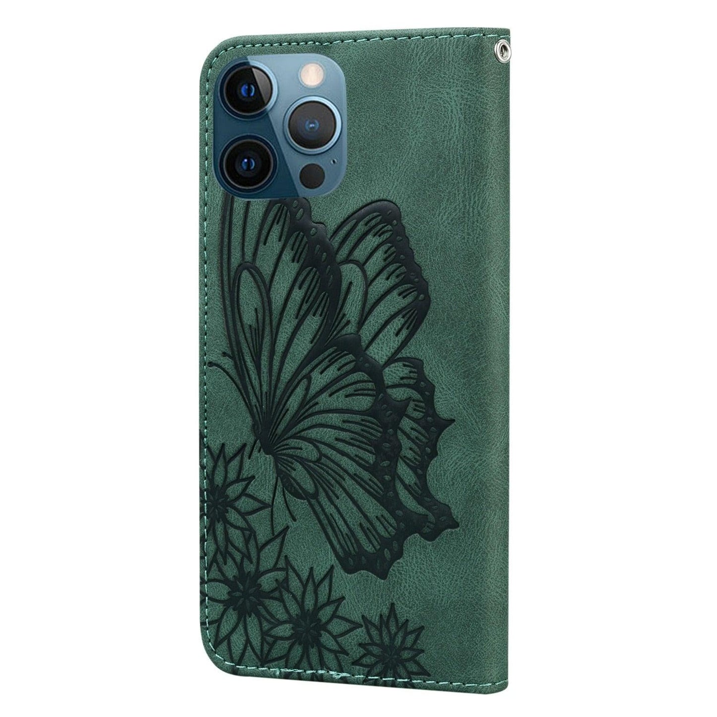 Butterfly Leather Flip Cover For iPhone 14 X XS XR 13 12 11 Pro Max 12 MINI Phone Wallet Case PU Leather Wallet Case Butterfly Flower Pattern Design Magnetic Flip Case Shockproof Protective Cover