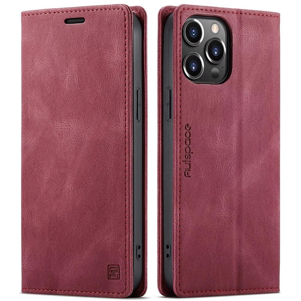 Vintage Wallet Case Card Holder Kickstand Built-in Magnetic Flip Leather Case for iPhone Leather Cases for iPhone 14 13 12 11 Pro Max Mini XR XS Max 8 7 6s Plus Wallet Flip Cover
