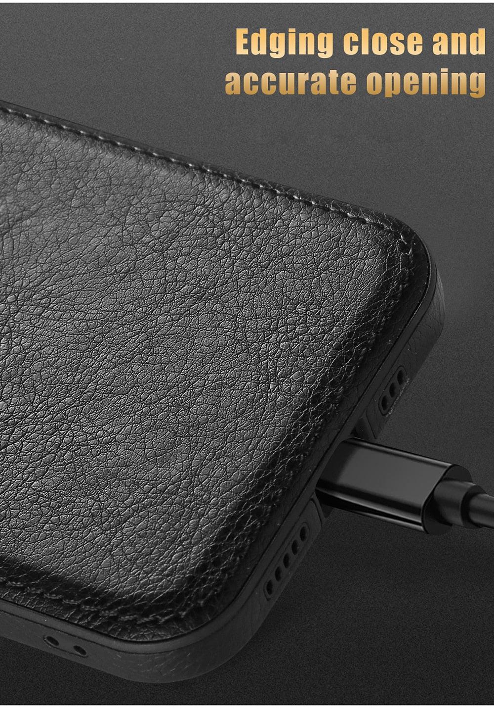Luxury PU leather Phone Case For iPhone 14 13 Pro Max 12Pro 11Pro Max 13 12 Pro XS MAX XR X SE 7 8 plus Fashion Back Cover Leather Back Case for iPhone 14 Pro Shockproof Cover for iPhone