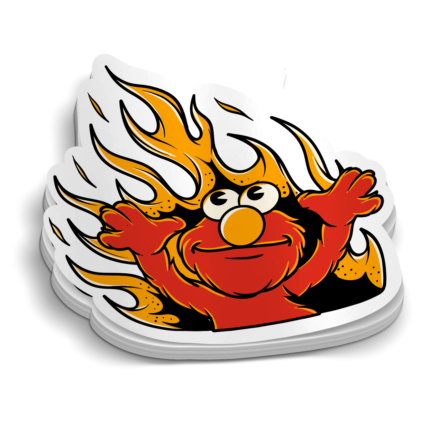 Autocollant Elmo en feu