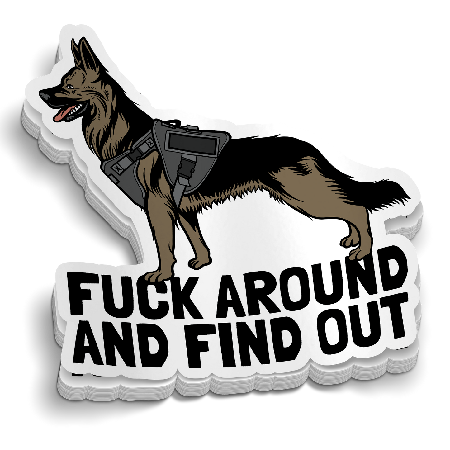Autocollant FAFO de chien policier