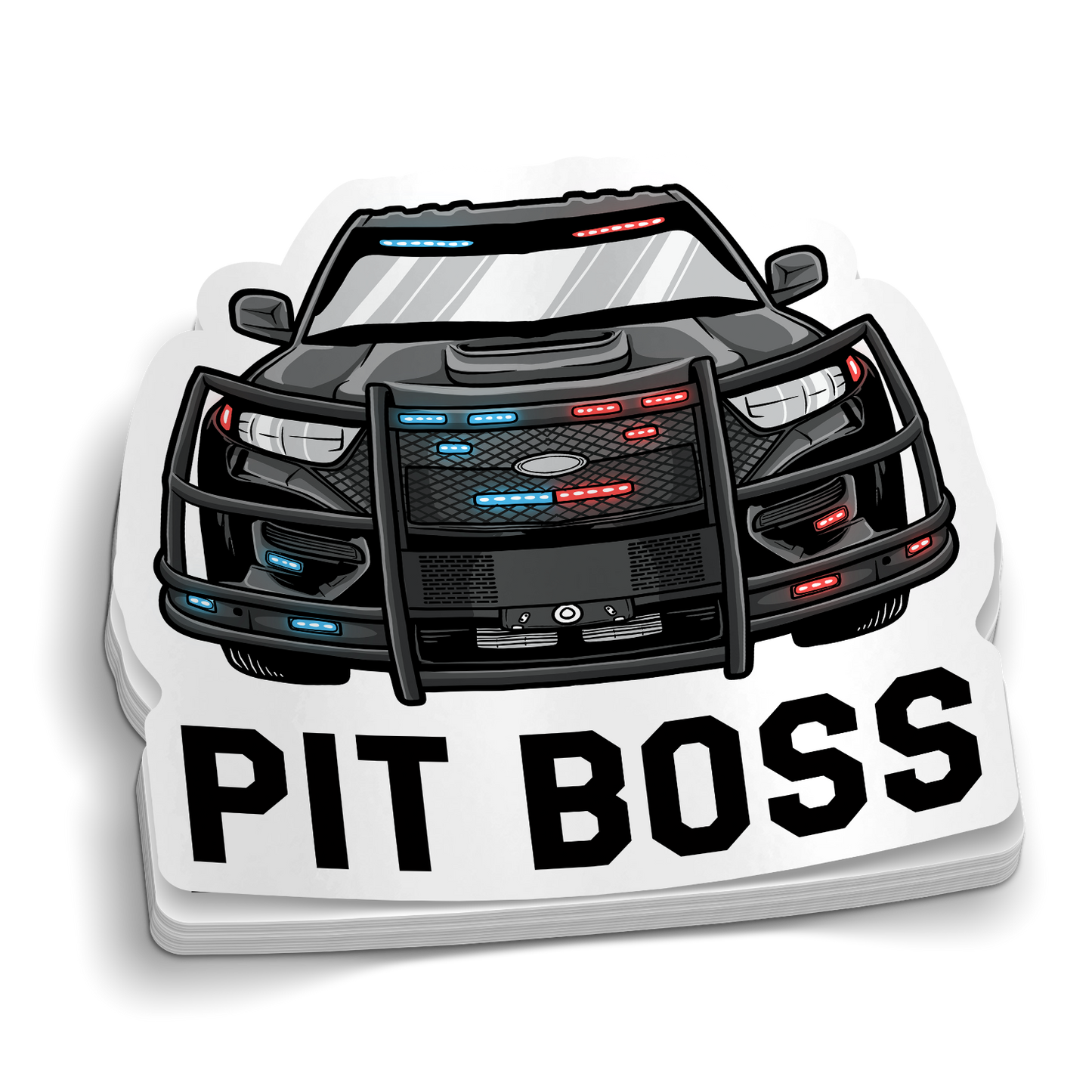 Autocollant de police drôle PIT Boss