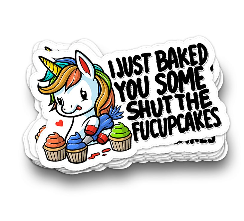Shut the Fup Cakes – Lustige Becher-Sticker