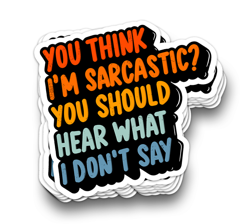 Hör, was ich nicht sage | Lustige Laptop-Sticker