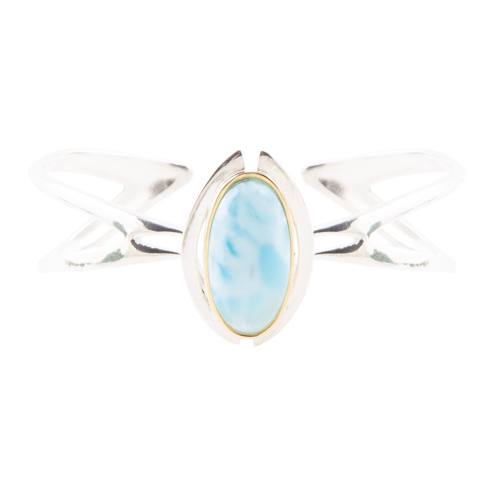 Shine Bright Larimar Cuff Bracelet - ThisandThatShoppe