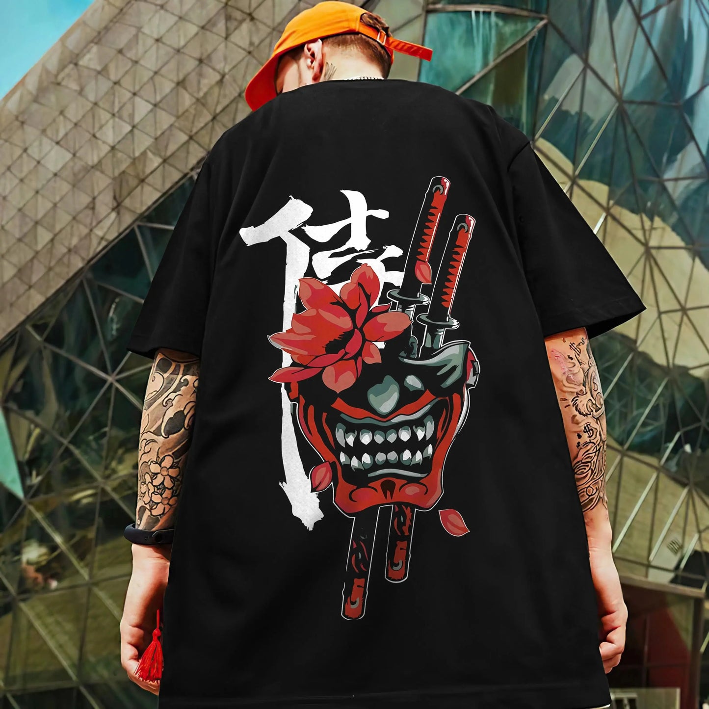 🗡️ 3D Samurai Knife Print Oversized T-Shirt