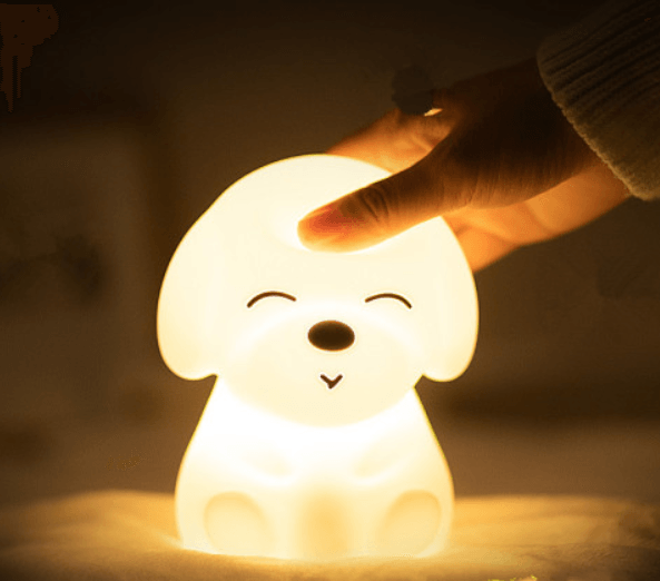 Dog LED Night Light Touch Sensor Remote Control Colors USB Rechargeable Silicone Puppy Lamp For Children Kids Baby Perfect Gift