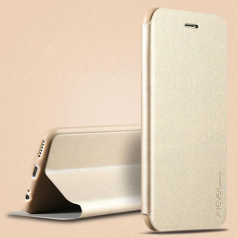 Ultra Thin Slim Case For iPhone 13 12 Case 6S 7 8 Plus X XR XS Max Flip Leather Cover For iPhone 12 11 Pro Max Case Leather Extra Slim Phone Case With Stand Function