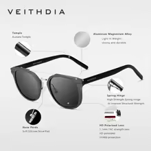 Luxury Elegent Aluminium Magnesium Sunglasses Retro Steampunk Round glasses Polarized Sun glasses for Women and Men With UV400 Protection