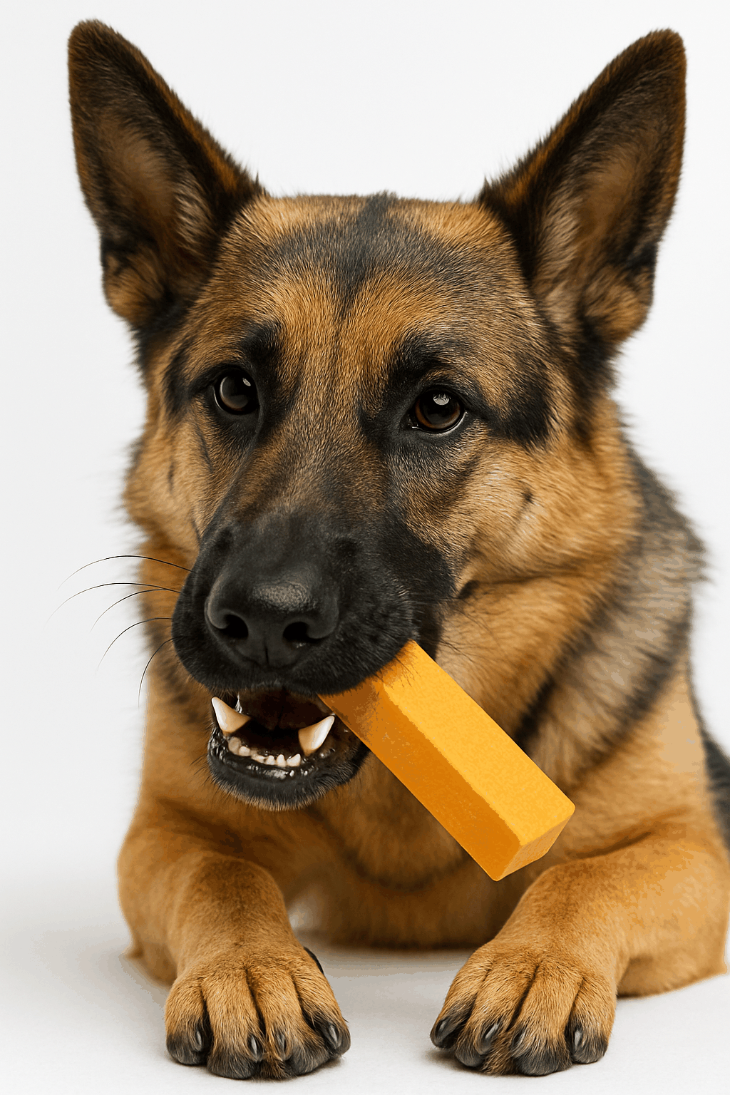 Pumpkin Yak Cheese Chews medium dog treat block with cheese puff surprise