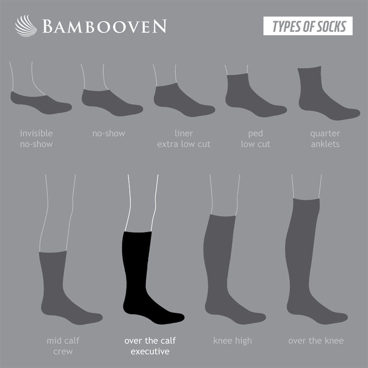 Chaussettes habillées et de costume en bambou pour hommes - Paquet de 6 - 635