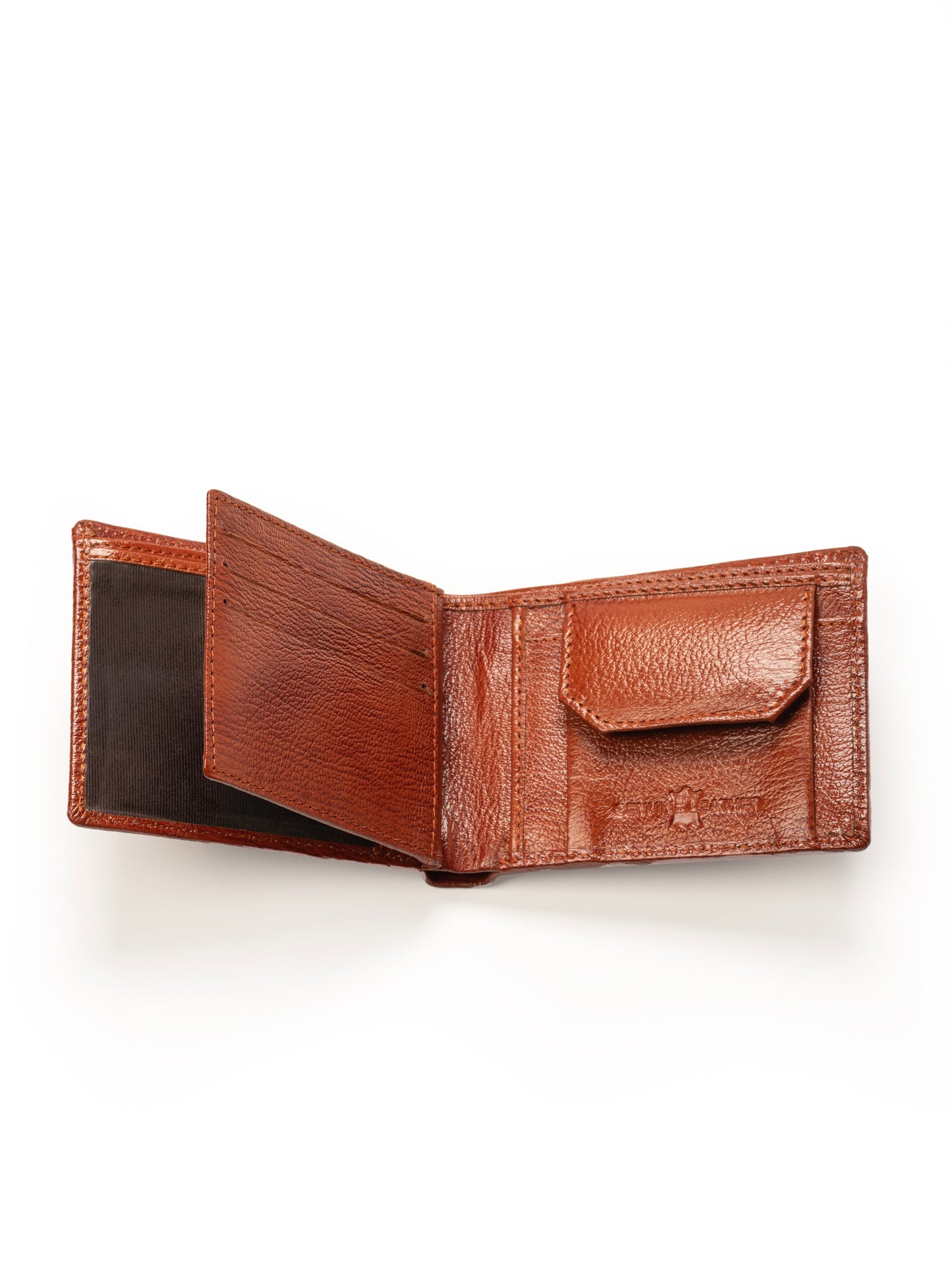 Portefeuille classique pour homme, couleur camel