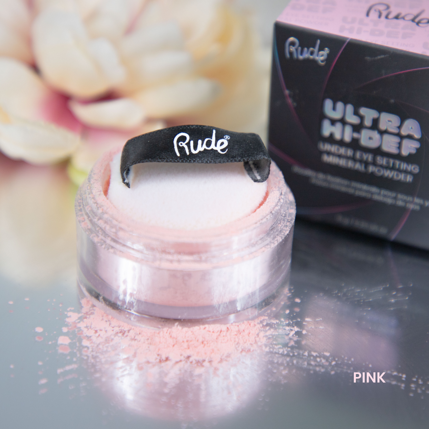 Poudre Minérale Fixatrice pour le Contour des Yeux RUDE UHD - Rose