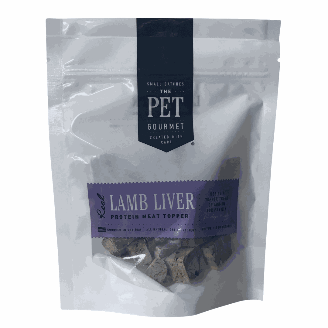 Freeze dried lamb liver dog treat high protein single ingredient