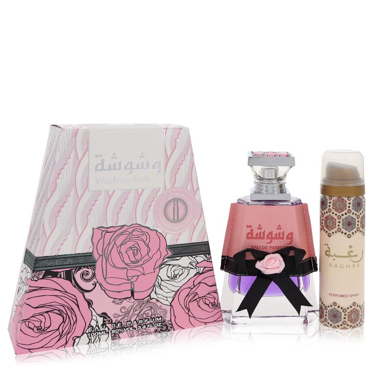 Washwashah by Lattafa Eau de Parfum Spray Plus 1.7 oz Deodorant 3.4 oz für Damen