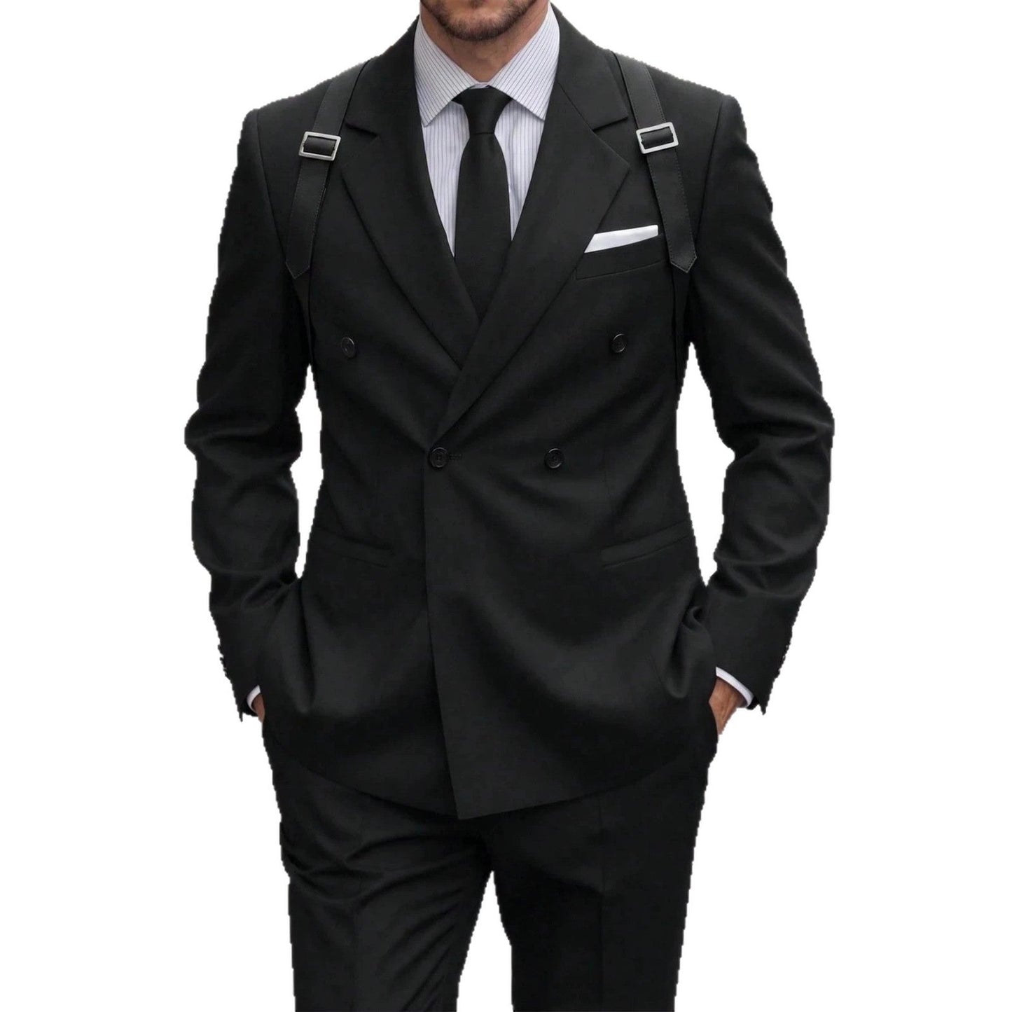 Mens Light-business Single-breasted Suit Jacket