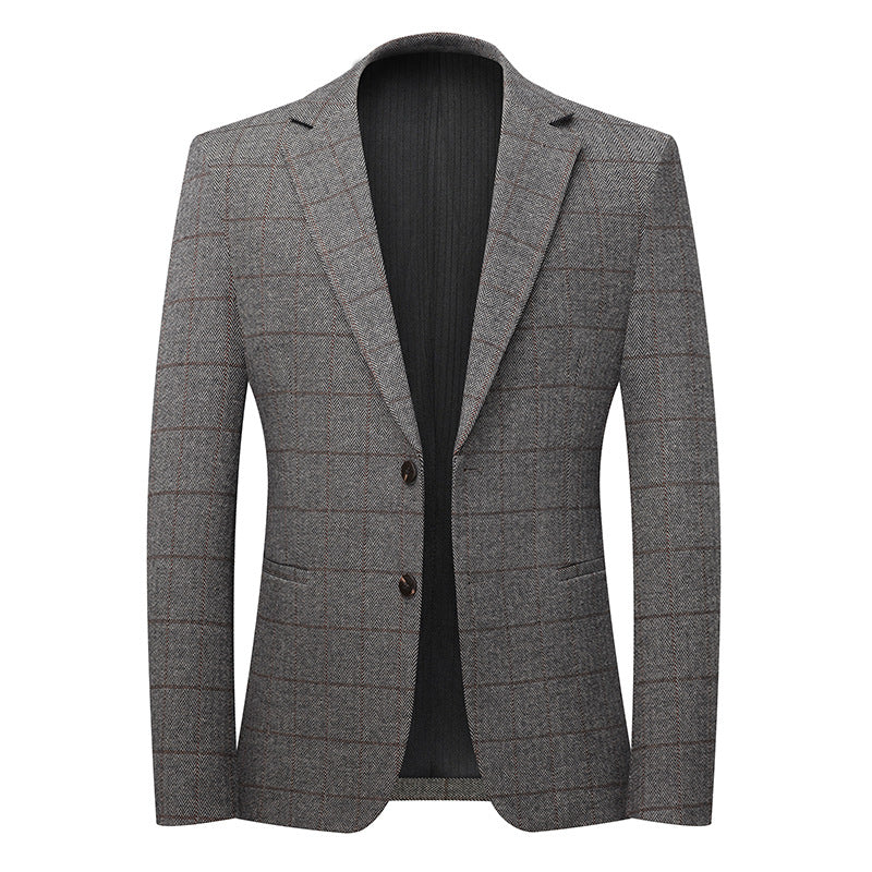 Mens Casual Suit Stretchy Wrinkle-free Trendy Suit