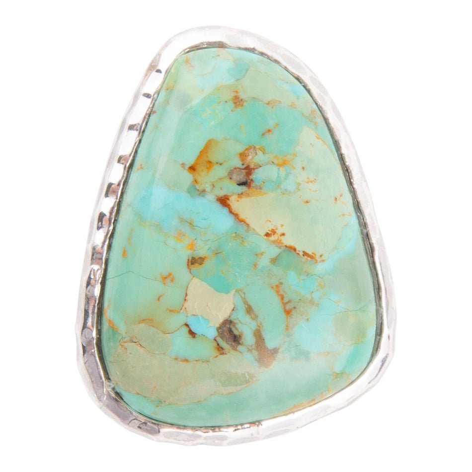 Abstract Blue Turquoise and Sterling Silver Ring - ThisandThatShoppe