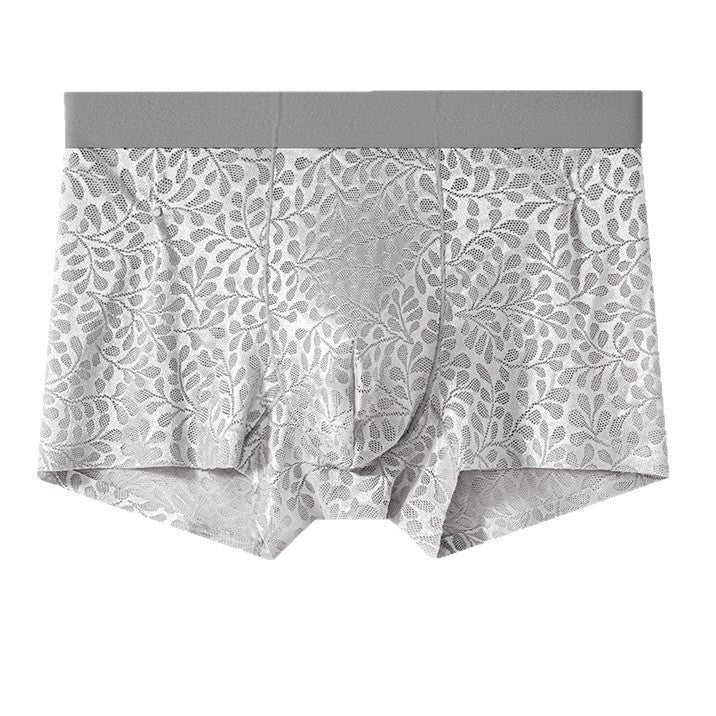 Seamless Ice-silk Mens Underwear Bare-feel Lace Sexy