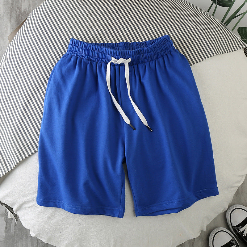 Mens Solid-Color Sports And Leisure Shorts