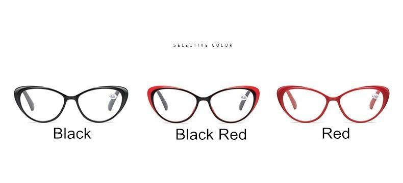 Anti-blue Light Coated Lenses Luxury Red Black Fashion Cat Eye Glasses For Women Reading Glasses & Men Computer Cateye Blue Light Blocking Reading Glasses