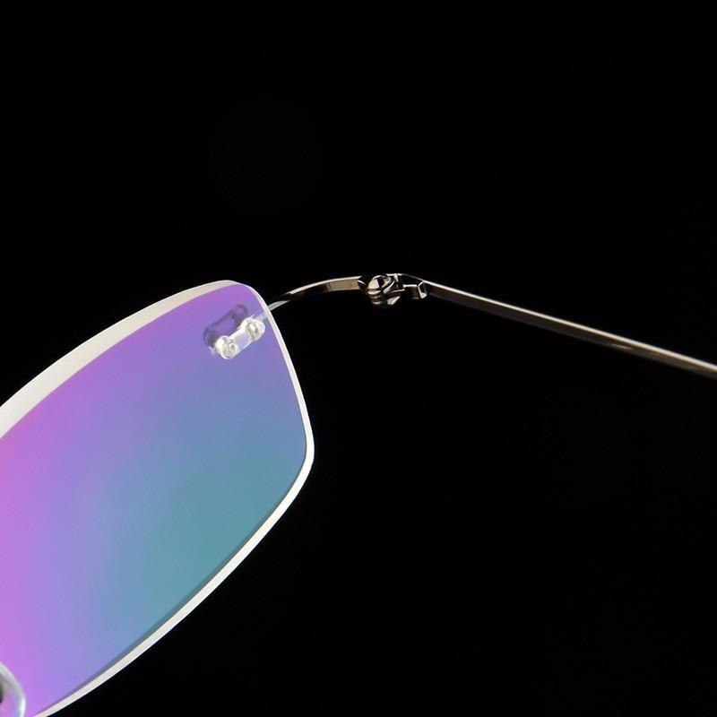 Anti-Blue Light Reading Glasses Ultralight Style Memory Titanium Rimless Reading Glasses For Men & Women Presbyopic Eyeglasses For Everyday Use New Attractive Style