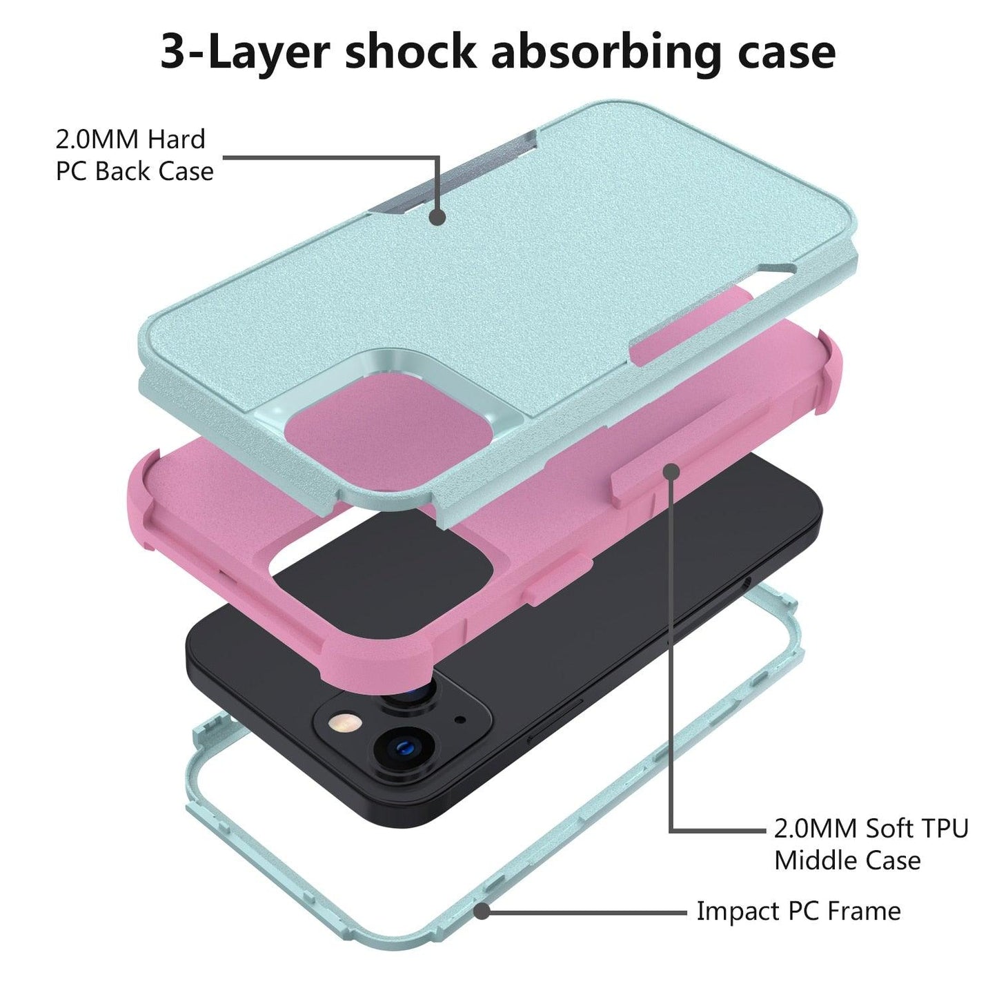 Anti-Drop Protective Case Bumper Case Protective Cover For iPhone 11 Pro Max Case Armor Hard Shockproof Phone Cover For iPhone 7 8 Plus X XR