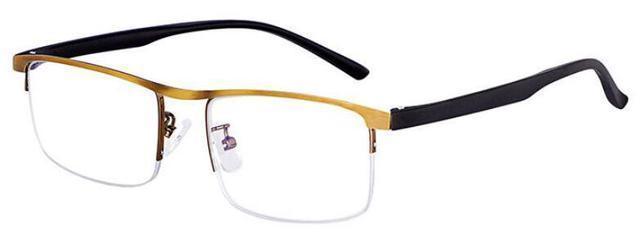 Attractive Metal Frame Sunglasses Style Intelligent Multifocal Progressive Reading Glasses and Men Women Dual-use Anti-Blue Light Automatic Adjustment Eyewear