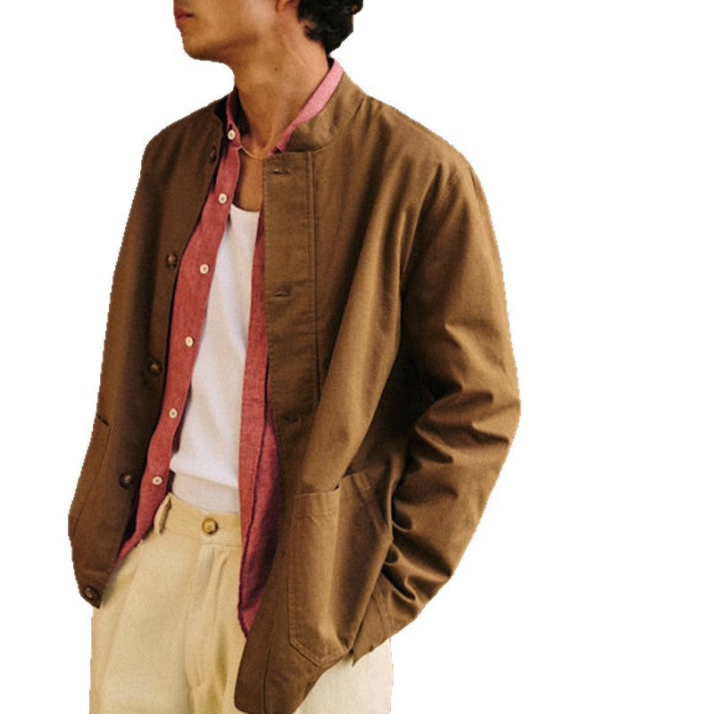 Springautumn New Mens Casual Suede Velvet Jacket
