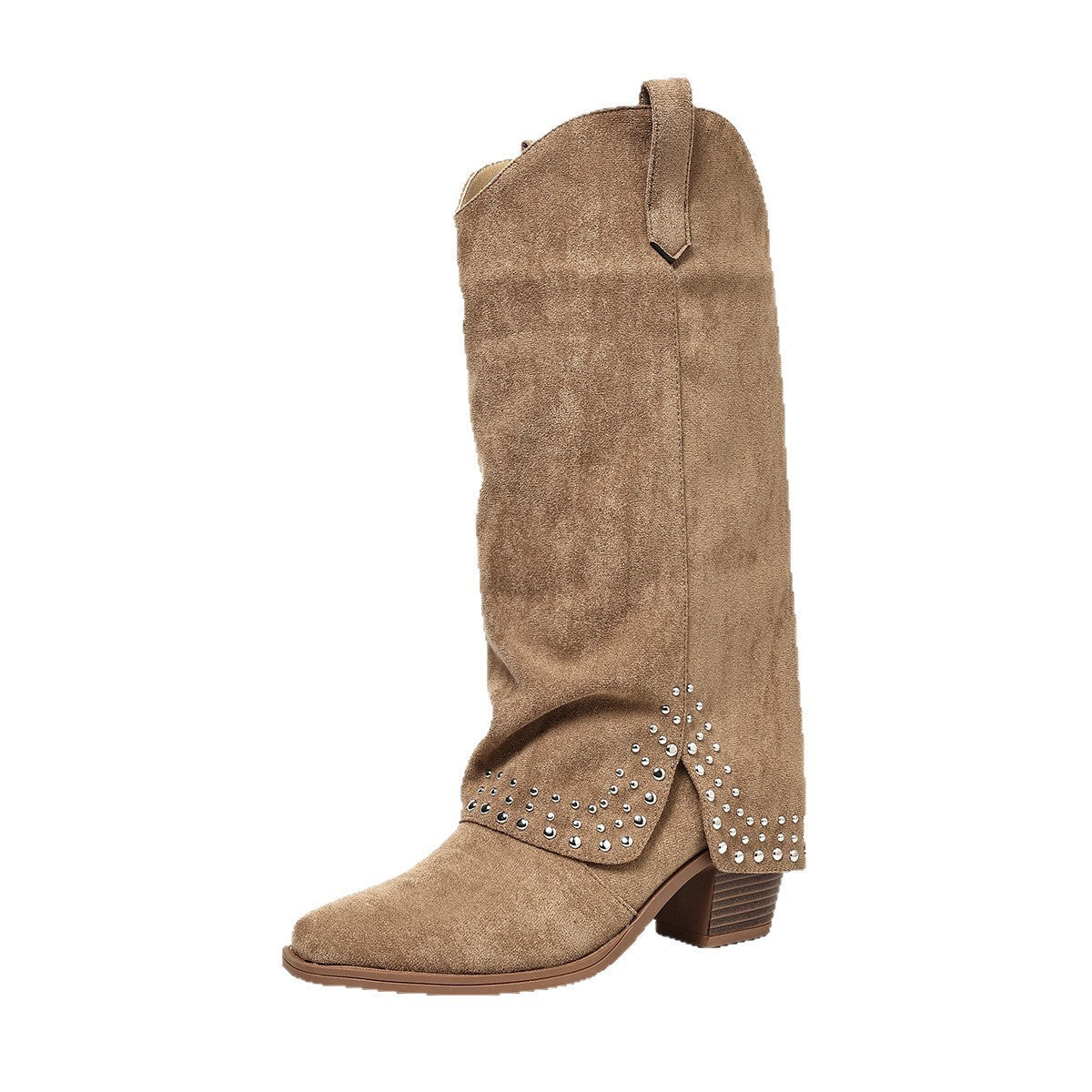 Rivet-studded Boot Cuffs For Baggy Pants