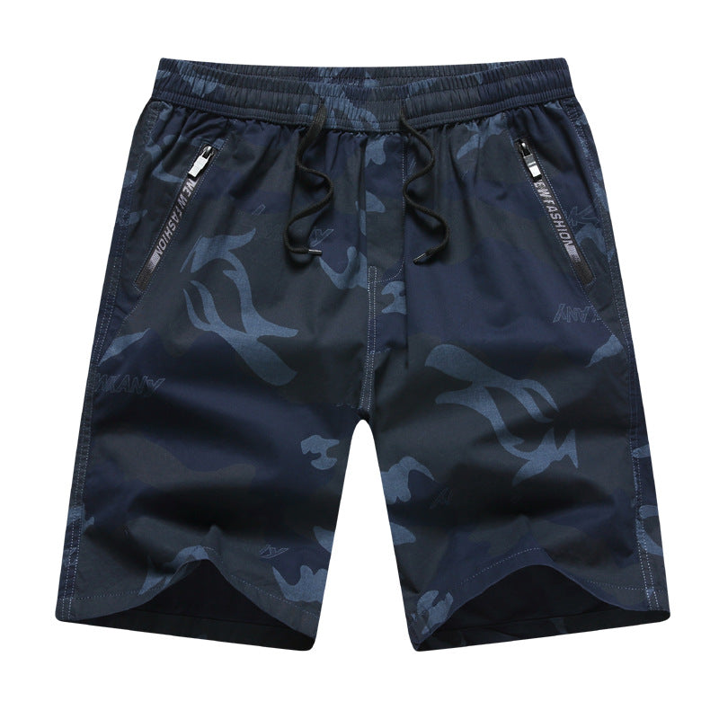 Mens Loose Multi-Pocket Cargo Shorts In Pure Cotton