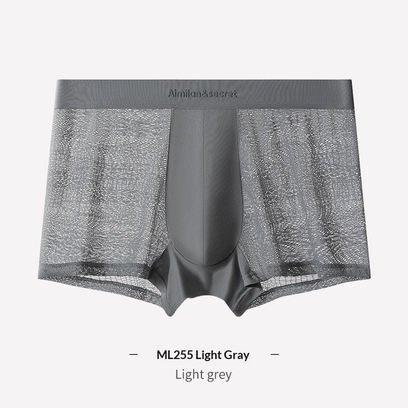 New Ice-silk Mens Underwear Summer Mesh Bare-feel