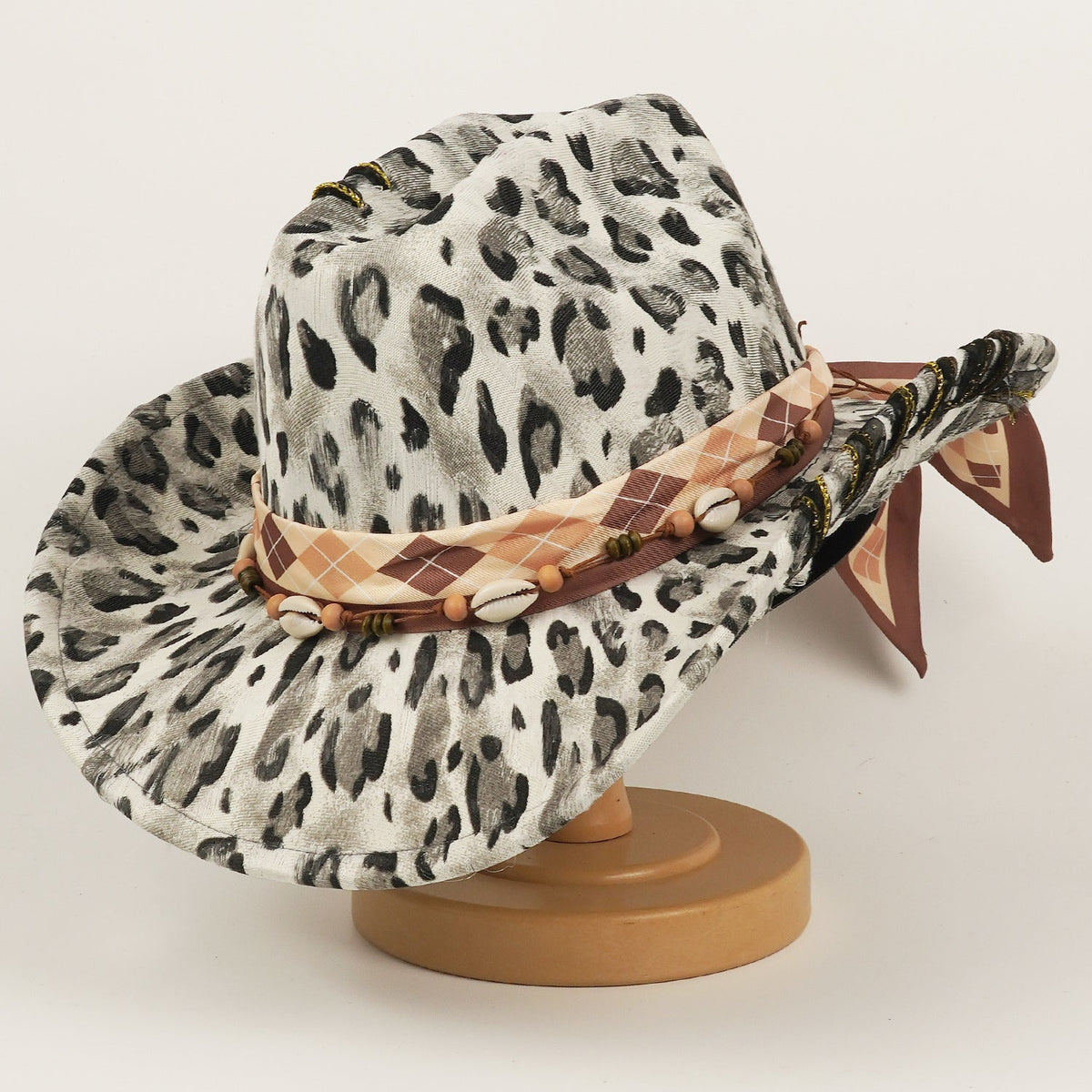 Leopard-print Hat Western Cowboy Hat, Sun Hat, Top Hat