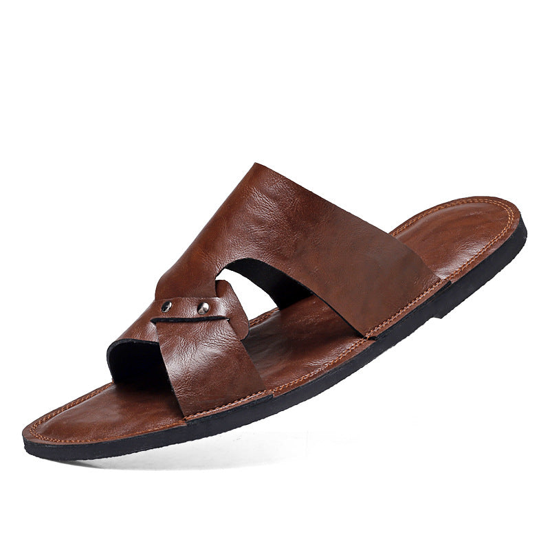 Mens European And American-style Vintage Beach Sandals