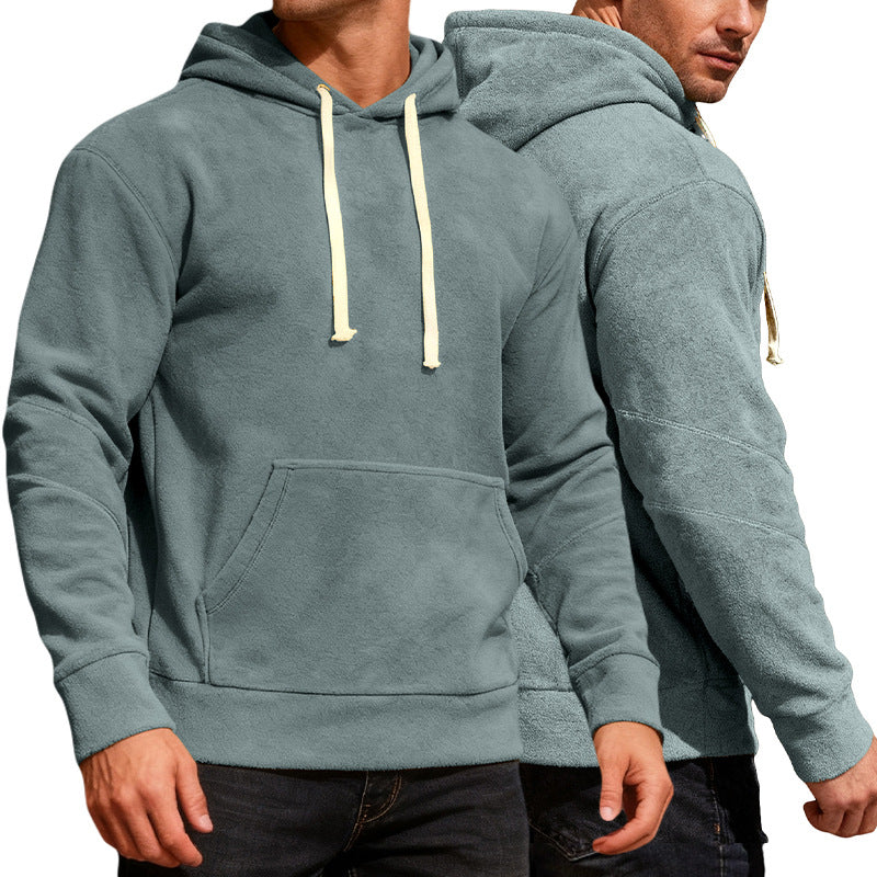 Mens Casual Sporty Loose-fit Hoodie With Pockets