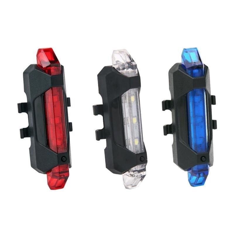 Bicycle Rear LED Tail Light USB Rechargeable Mountain Bike Lamp Waterproof Headlight Front And Rear Bicycle Light Scooter Light LED Head Back Cycling Flashing Safety Warning Lamp