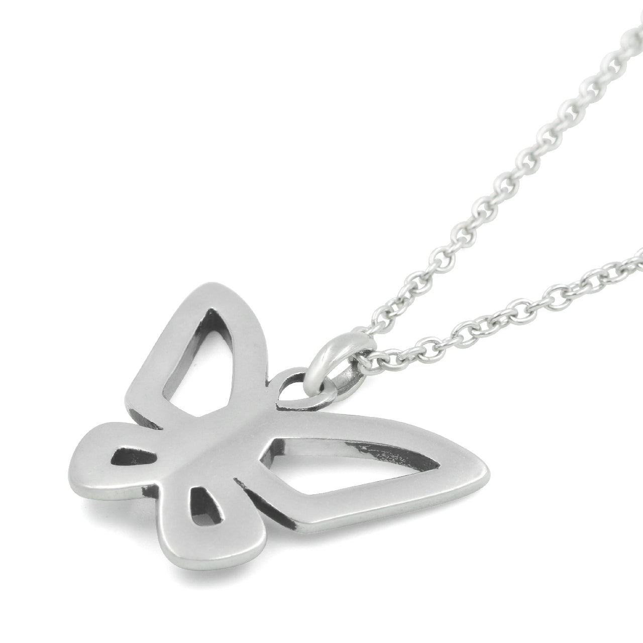 Collier papillon noir avec pendentif accentué de cristaux