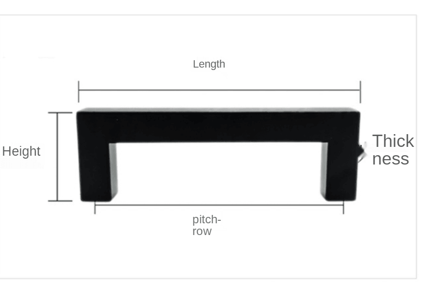 Black Silver Gold Cabinet Handle Square Furniture Hardware Stainless Steel Kitchen Door Knobs Cupboard Wardrobe Drawer Pulls Square Bar Cabinet Pull Drawer Handle Stainless Steel Modern Hardware For Kitchen And Bathroom Cabinets