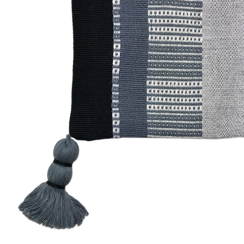 Pochette à main tissée à la main du Guatemala à rayures noires