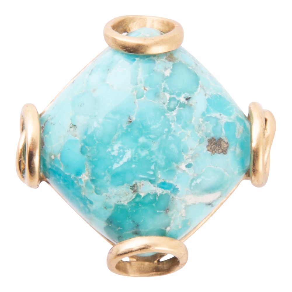 Blue Turquoise Rhombus Statement Ring - ThisandThatShoppe